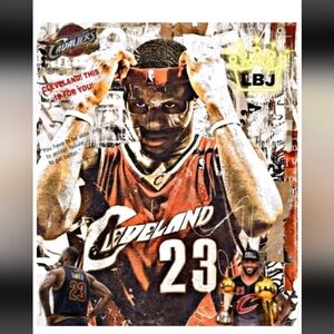 NEW!💯 LEBRON JAMES CAVS & LAKERS SELF CREATED 8.5x11 ULTRA GLOSSY POSTER SET!🤩